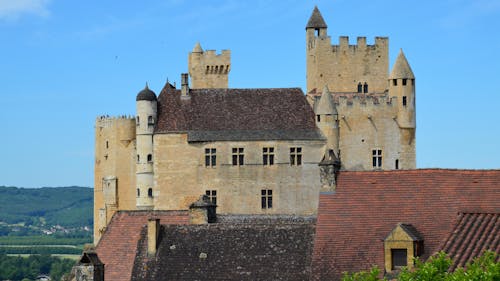 Clear Sky over Medieval Castle