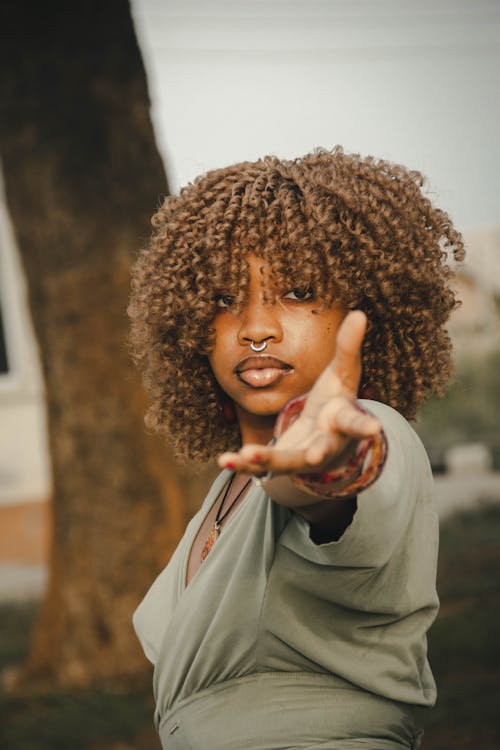 Gratis lagerfoto af afroamerikansk kvinde, krøllet hår, kvinde
