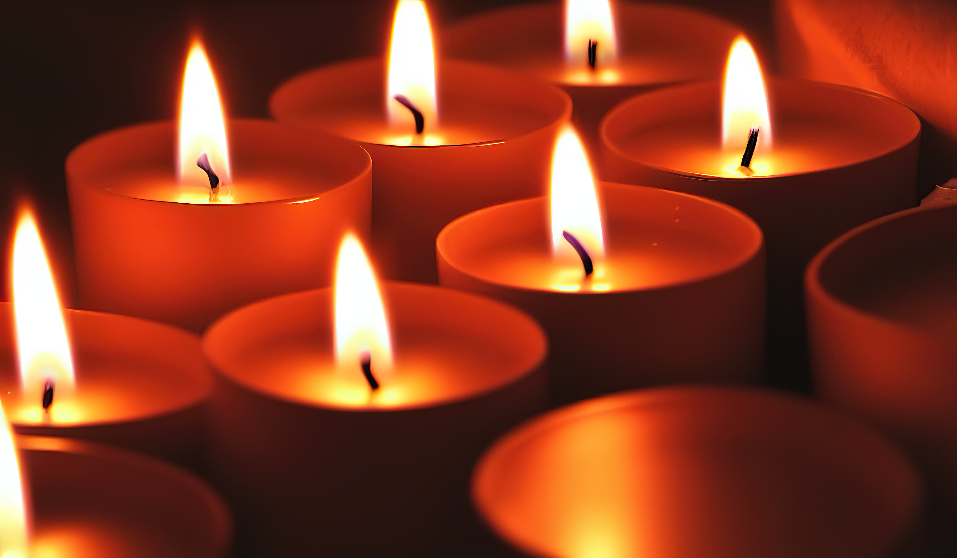 Close Up of Burning Candles · Free Stock Photo