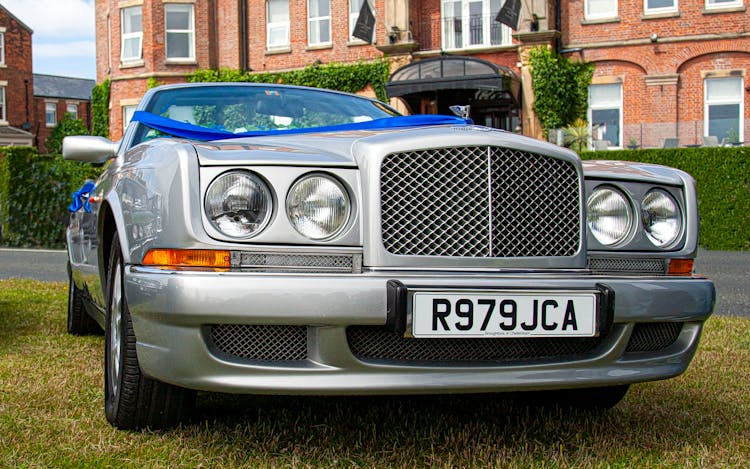 Front Of Silver Bentley