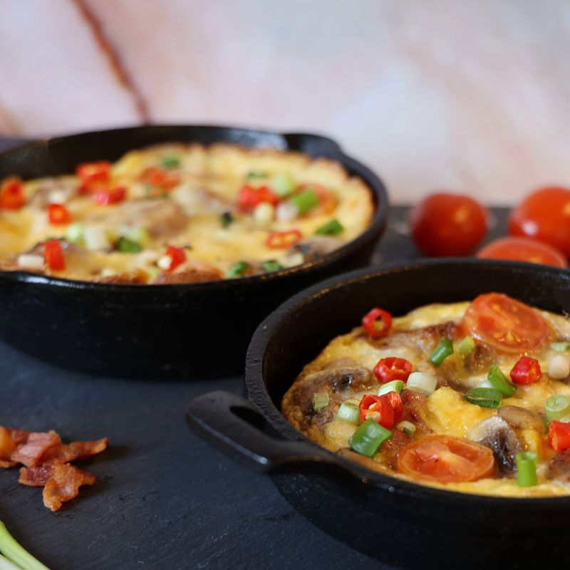 Italian Frittata di Carciofi with Artichokes and Mint