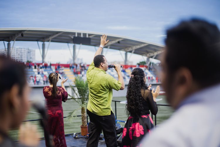 Performers Singing On The Stage