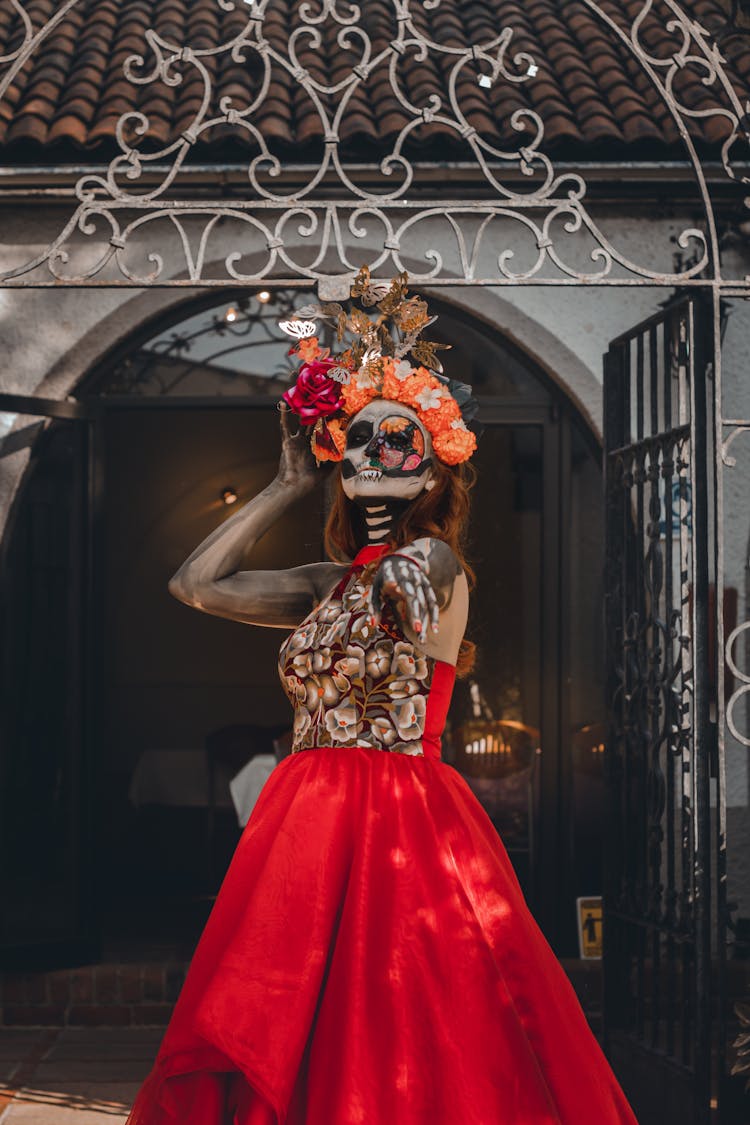 Woman In Costume For Festival Celebration