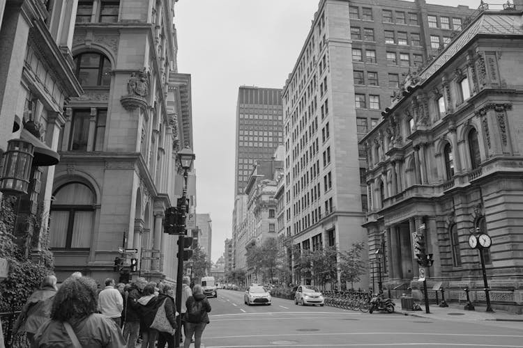 People On City Street