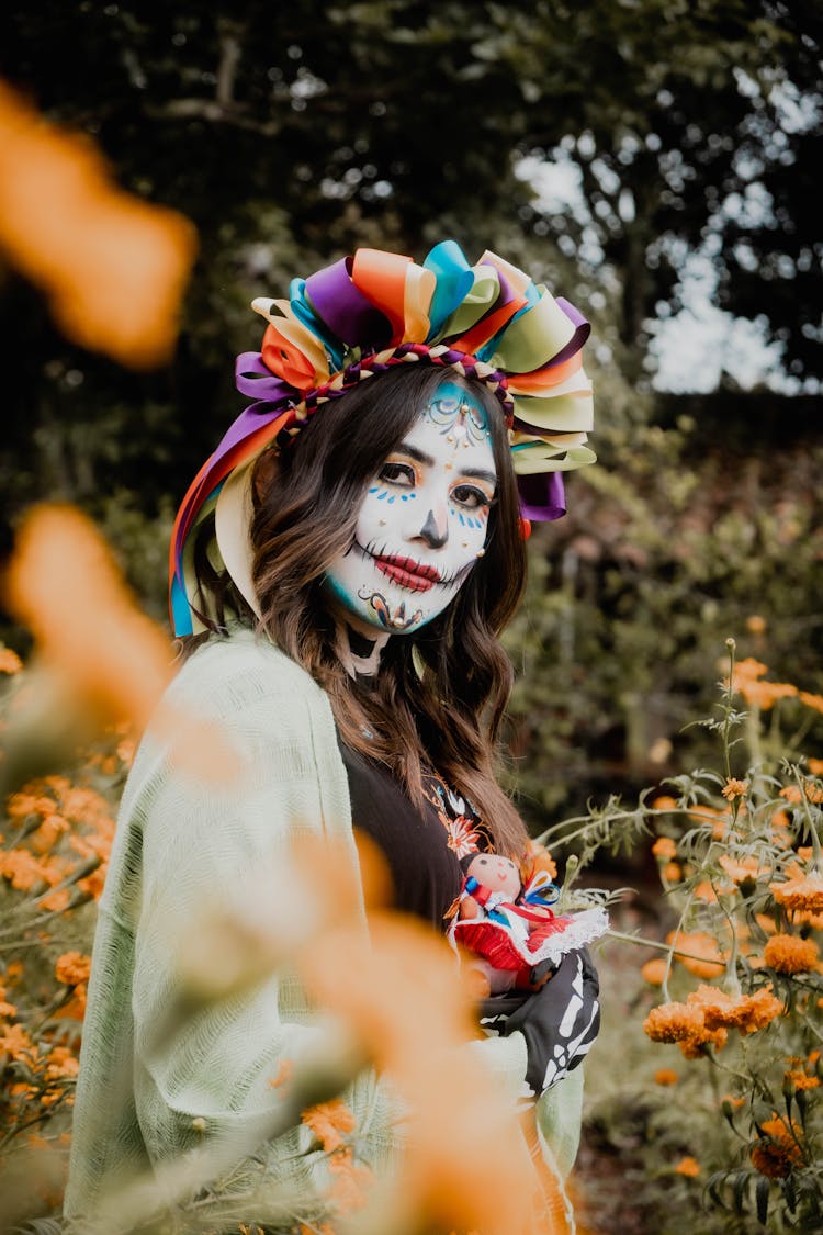 Woman In Catrina Costume