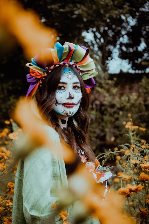 Imagine de stoc gratuită din catrina, dia de muertos, față vopsită