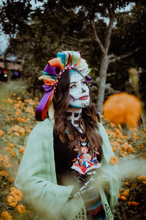 Imagine de stoc gratuită din catrina, dia de muertos, față vopsită