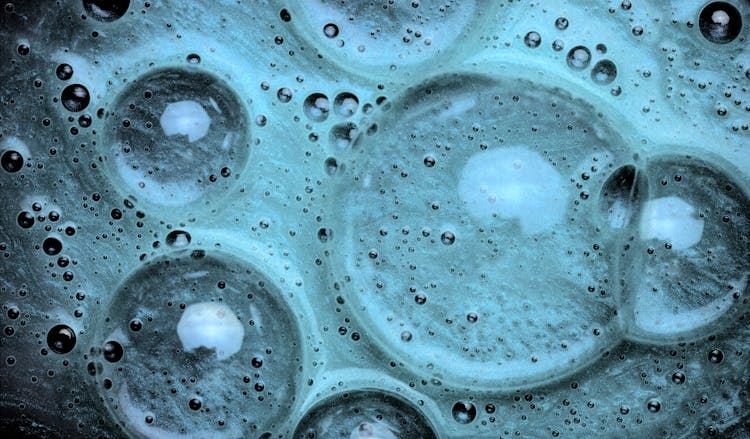 Close-Up Shot Of Soap Bubbles