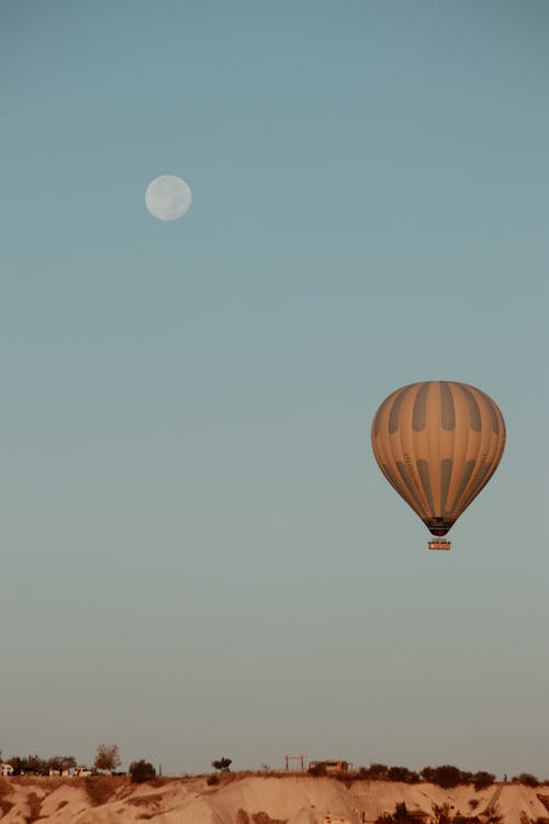 Hot Air Balloon in Sky over Cappadocia, Turkey