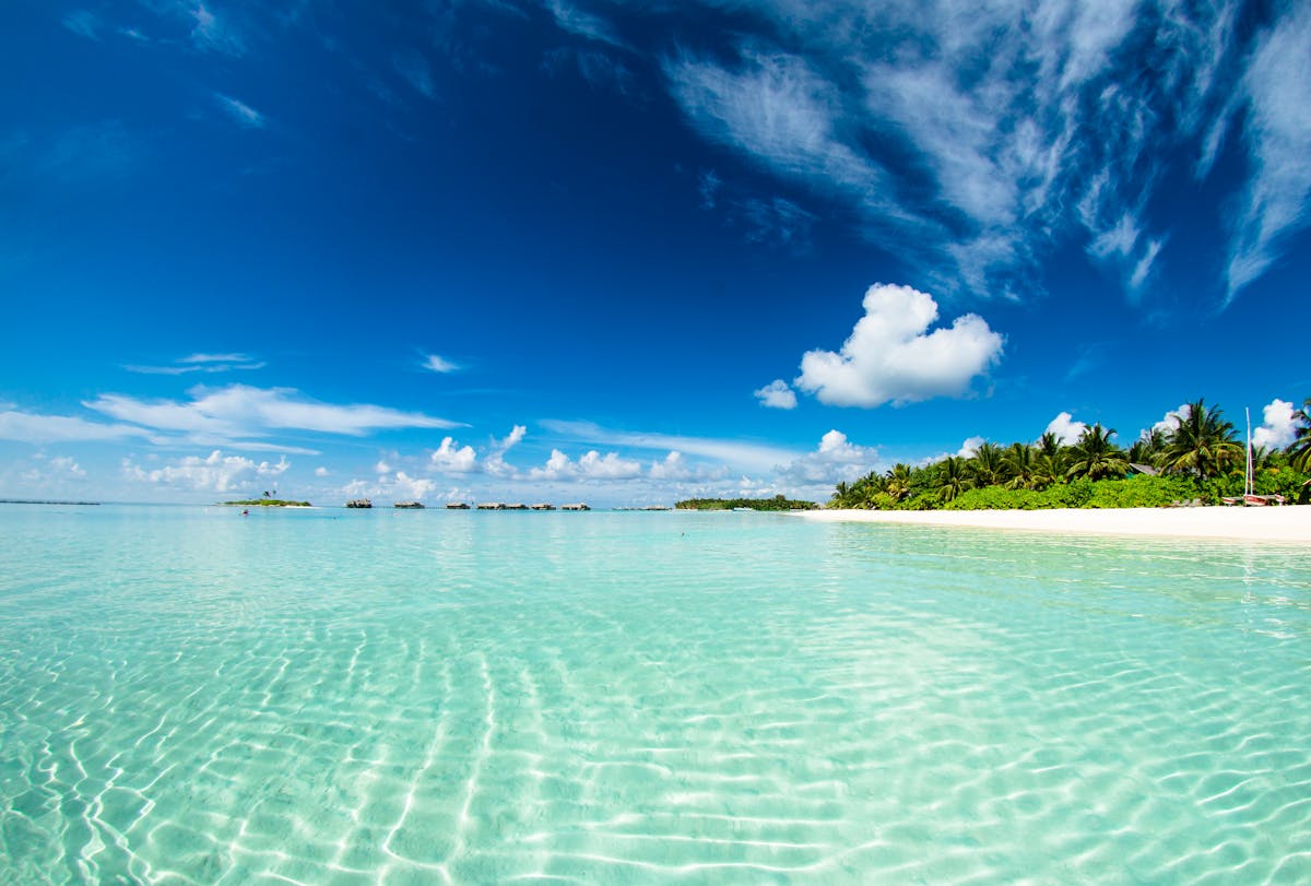 Beautiful tropical destination with crystal clear waters