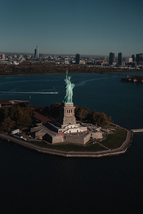 Aerial View of Statue of Liberty · Free Stock Photo