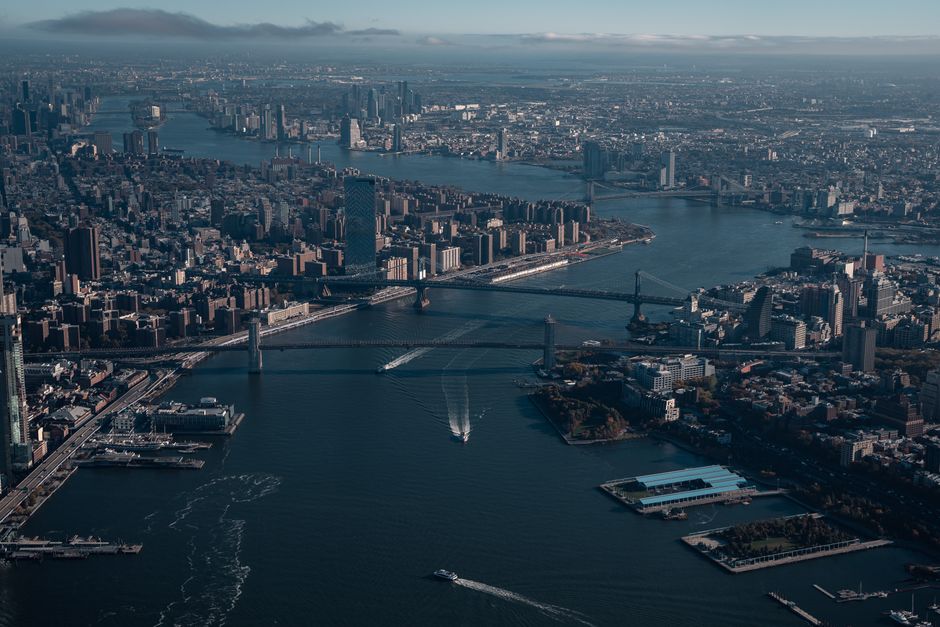 Outstanding NYC Helicopter VIP Sightseeing Tour Review: The Ultimate 25-Minute Flight Over Manhattan Review 2026 - A breathtaking aerial view of New York City's iconic skyline, bridges, and river.