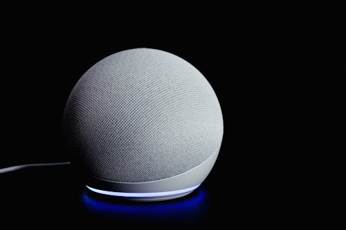 Close Up Shot of an Alexa Echo Dot