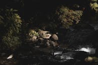 宁静的河流流经加里曼丹中部郁郁葱葱的曼道塔拉旺树林