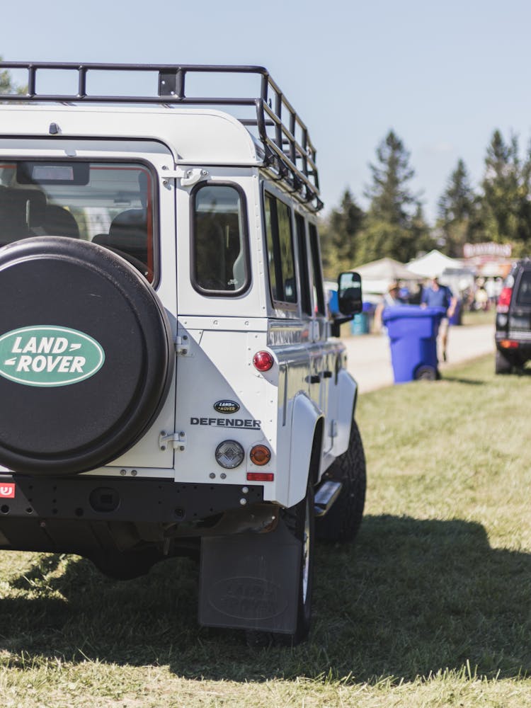 White Land Rover Defender