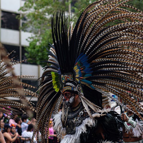 Performer with Feather Headdress