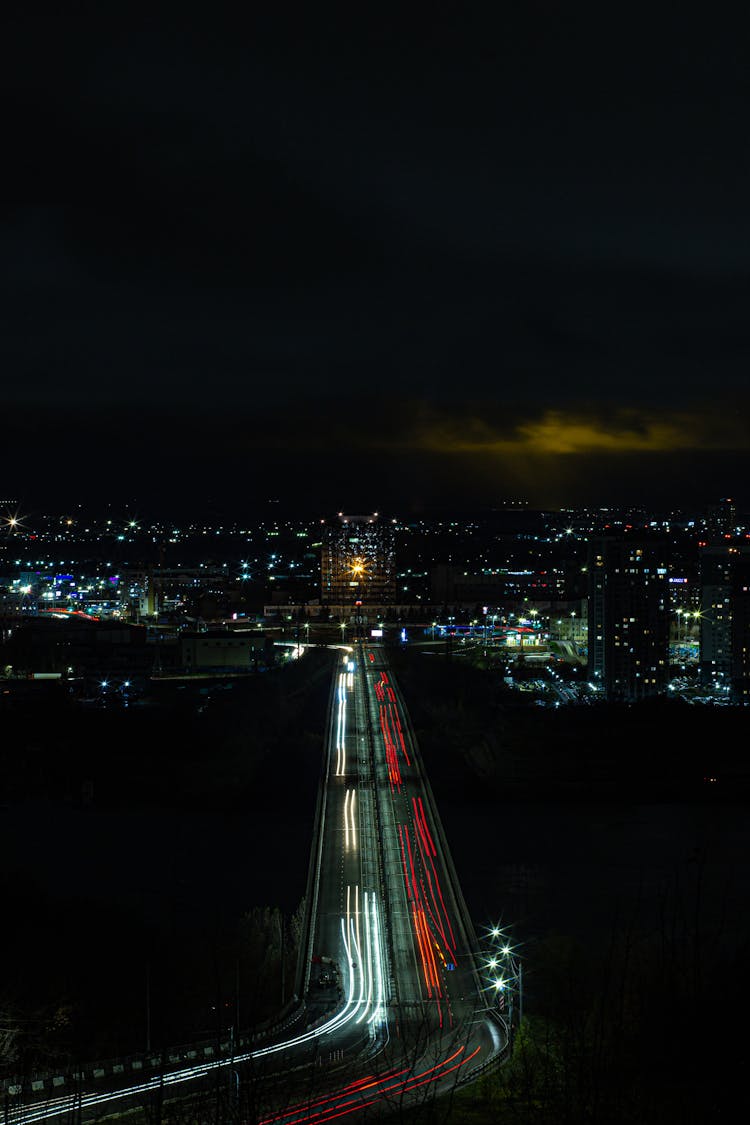 Time Lapse Photography Of City During Night Time