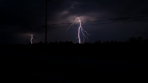 Free stock photo of clouds, lightning, lightning strike Stock Photo