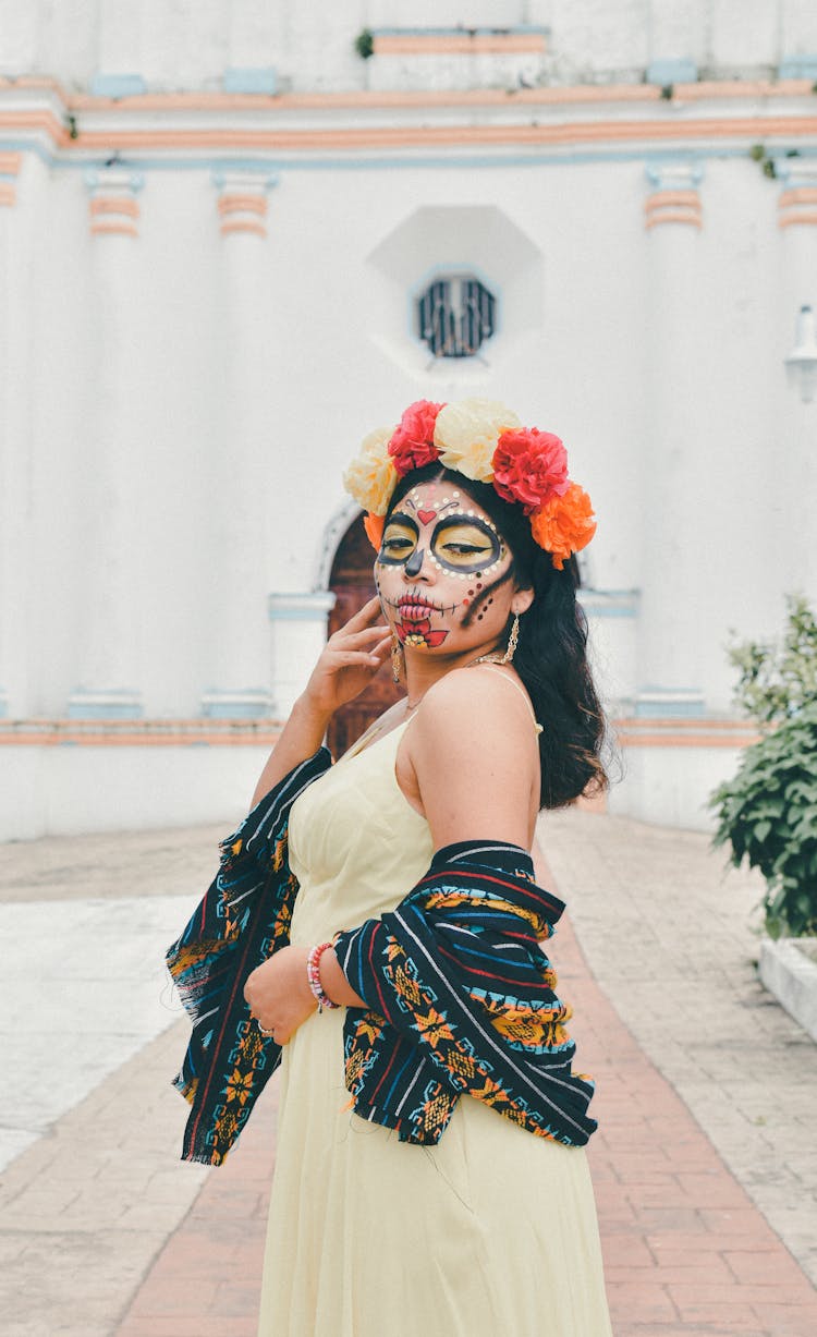 Woman With Makeup For Festival