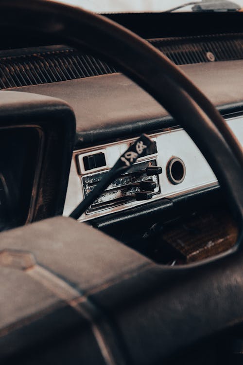 Dusty Dash Board of a Old Car