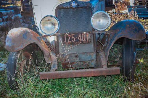 Free stock photo of car, lights, rust