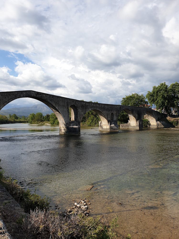 Bridge Over The Arachtos River In Arta, Greece