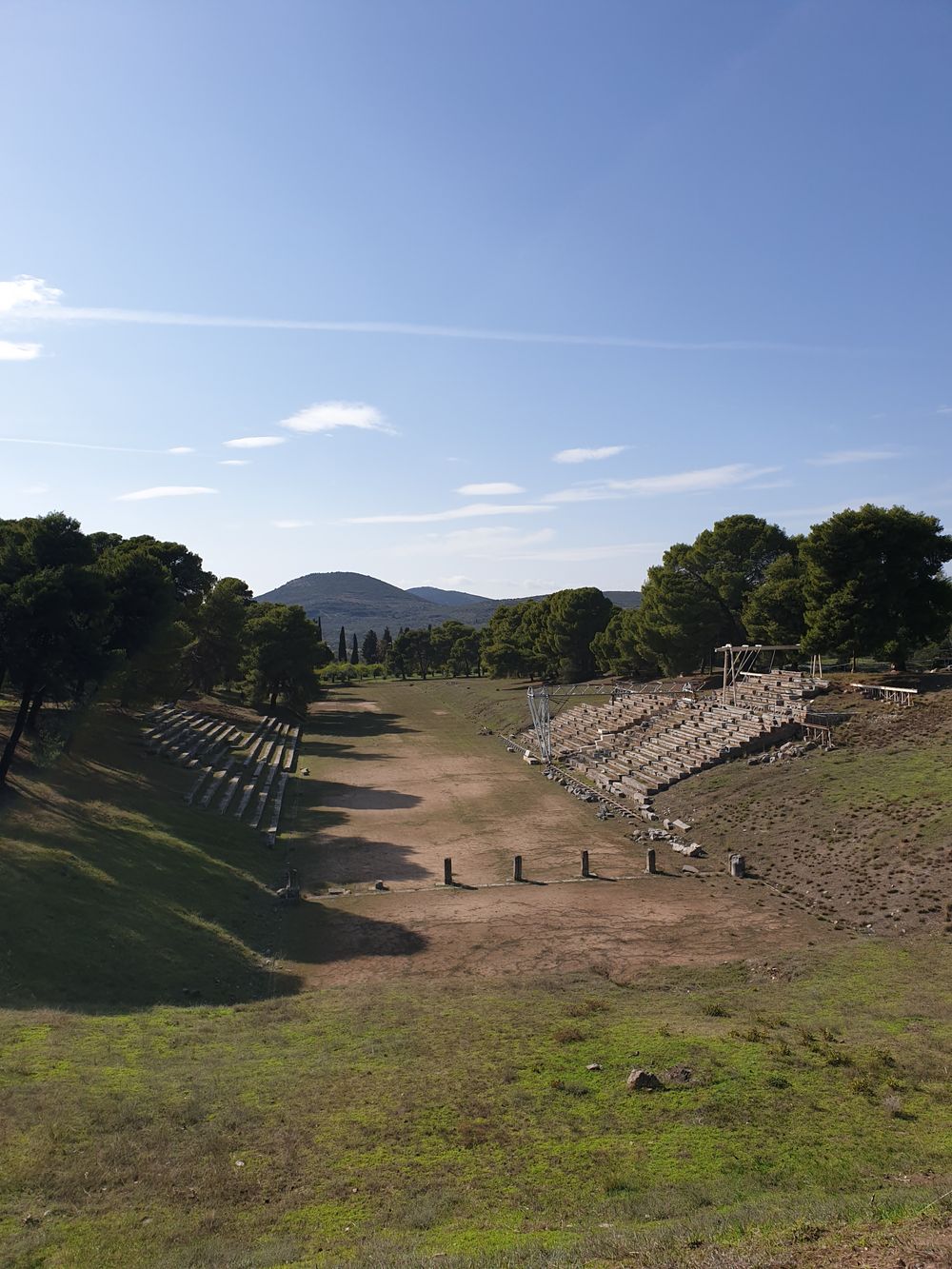 Ruinas del antiguo estadio de Olimpia, cuna de los Juegos Olímpicos