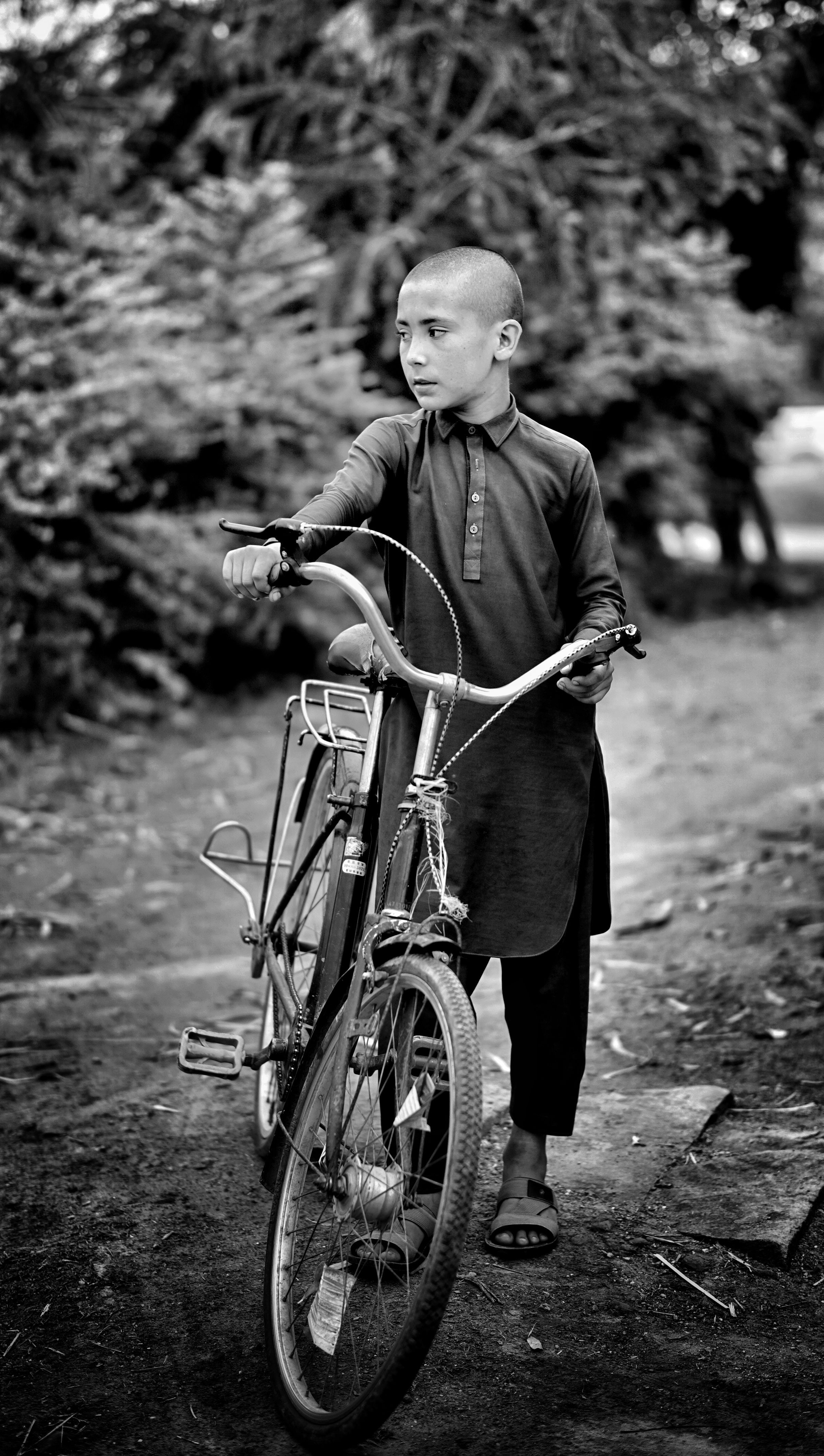 A Kid Riding A Bicycle Free Stock Photo A kid riding a bicycle free stock photo