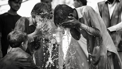 Kids Playing with water