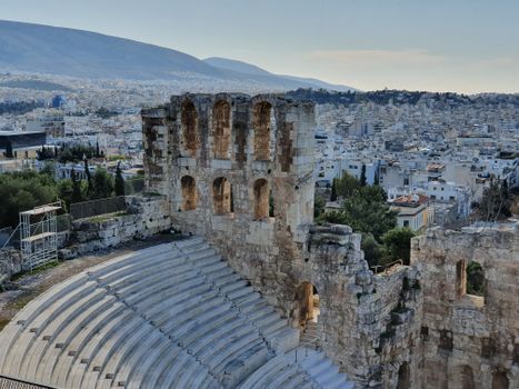 The Odeon of Herodes Atticus Roman Theater in Athens