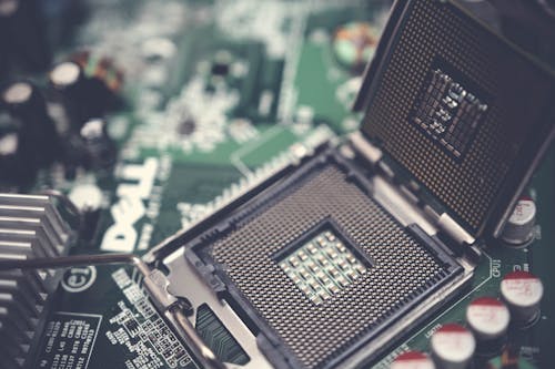 Free Closed Up Photo of Black Dell Central Processing Unit Stock Photo