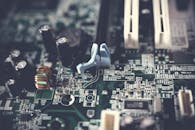 Tilt-shift Photography of Motherboard