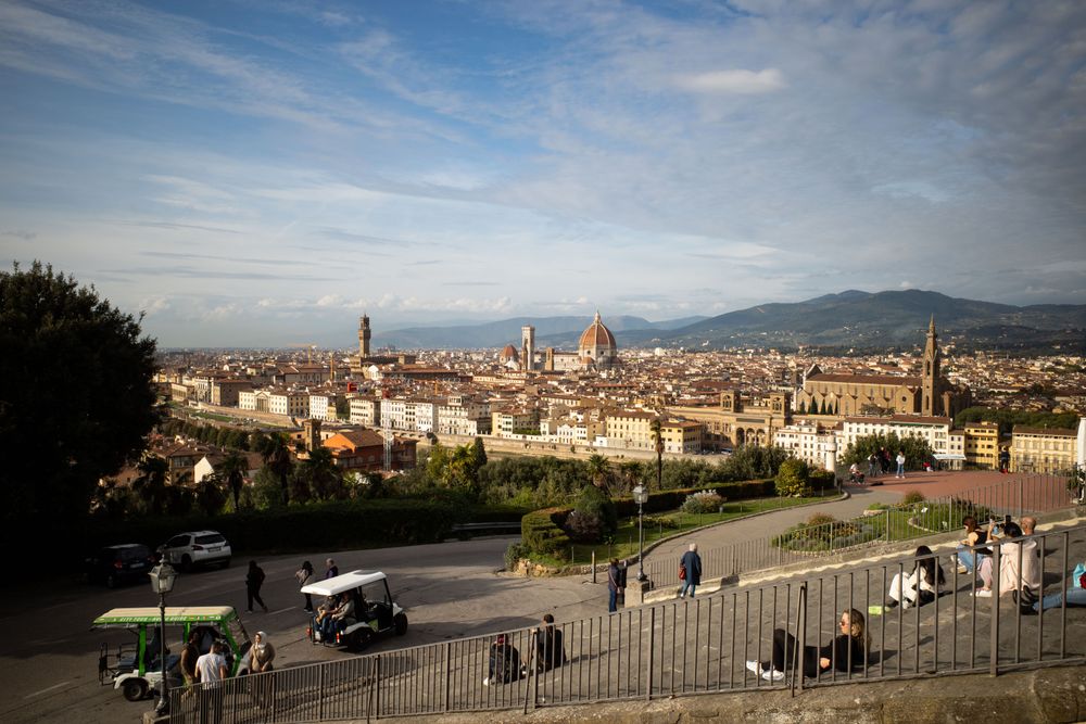 Panorama Florenței văzută de la Piazzale Michelangelo