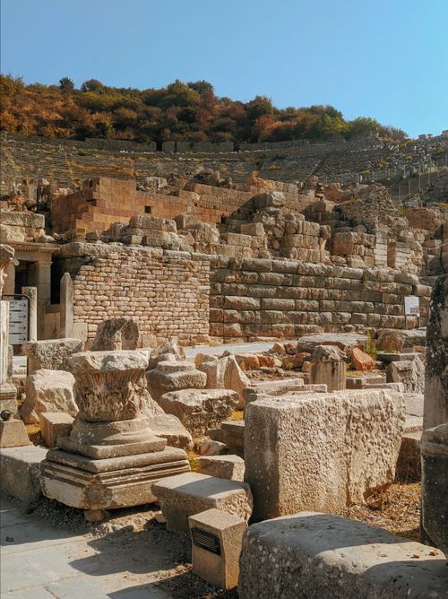 Free Explore the ancient ruins of the Great Theatre in Ephesus, Izmir, Turkey. Stock Photo