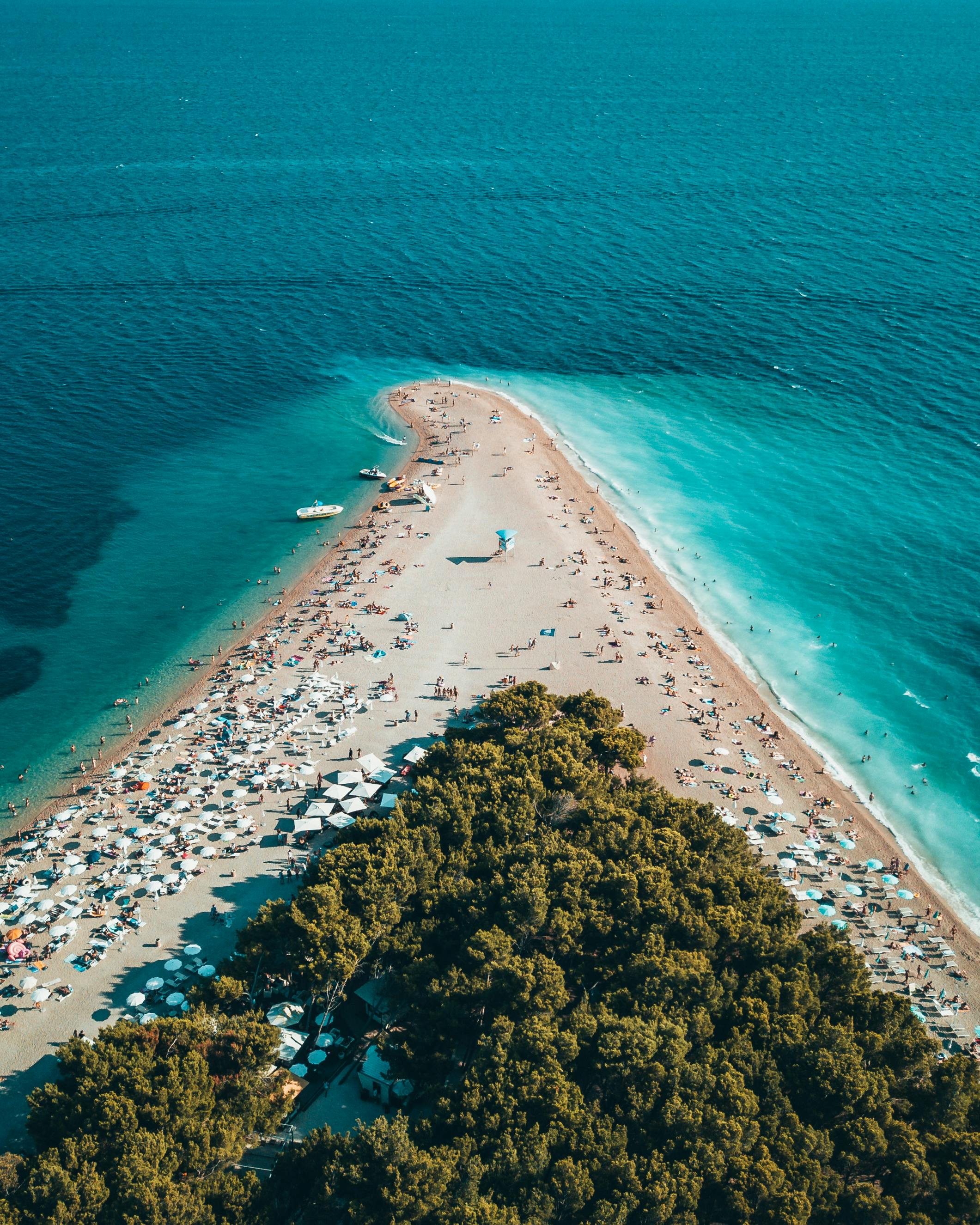 bird s eye view photo of island