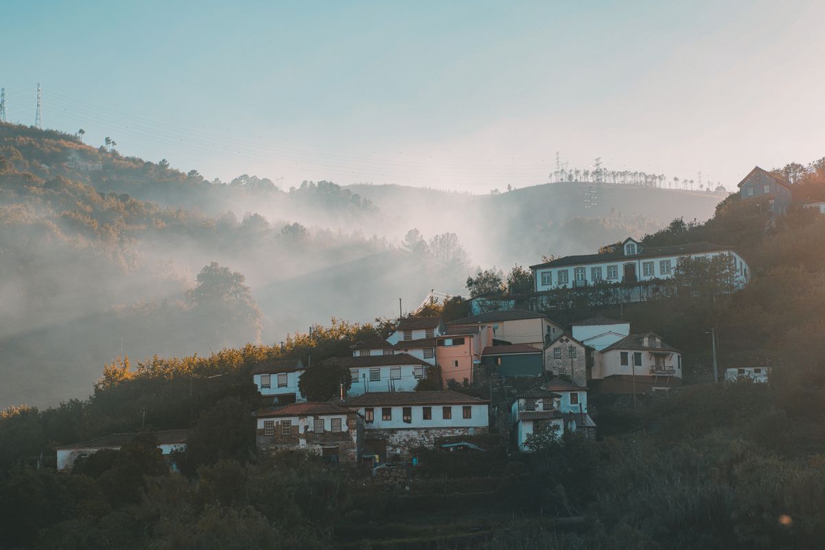 Houses on a hillside