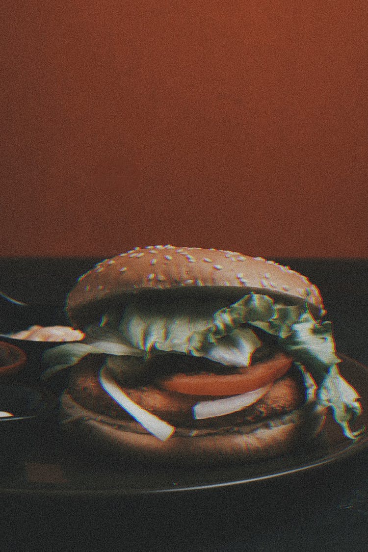 Burger With Tomato And Lettuce