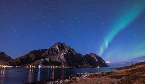 Northern Lights on the Sky in Lofoten Islad