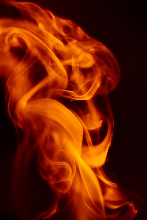 Flame of a Fire in Close-up Photography