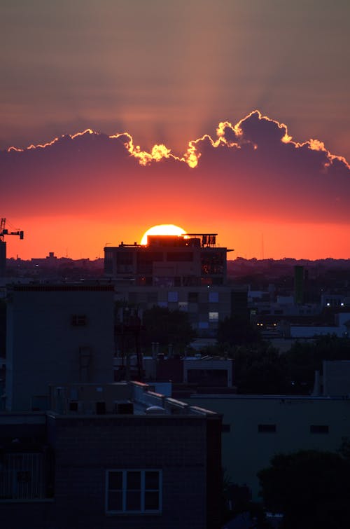 Silhouette Photo of Buildings