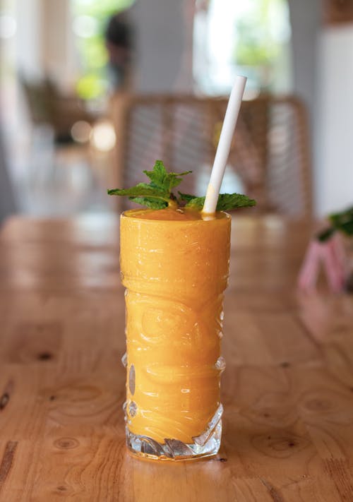Photo of a Cocktail Served in a Tiki Glass