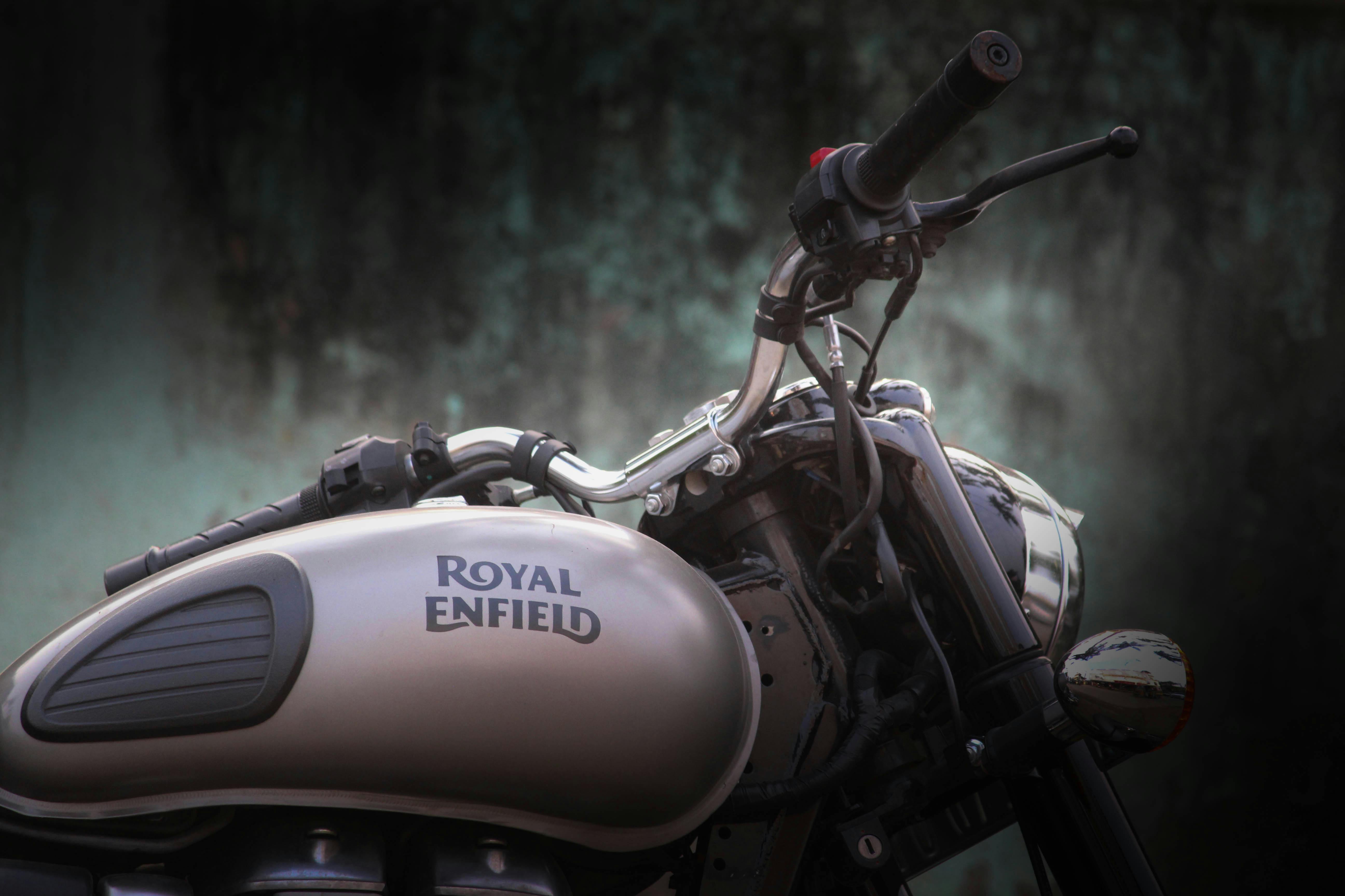 Mobile wallpaper: Royal Enfield, Trees, Motorcycle, Motorcycles, Bike,  88070 download the picture for free.