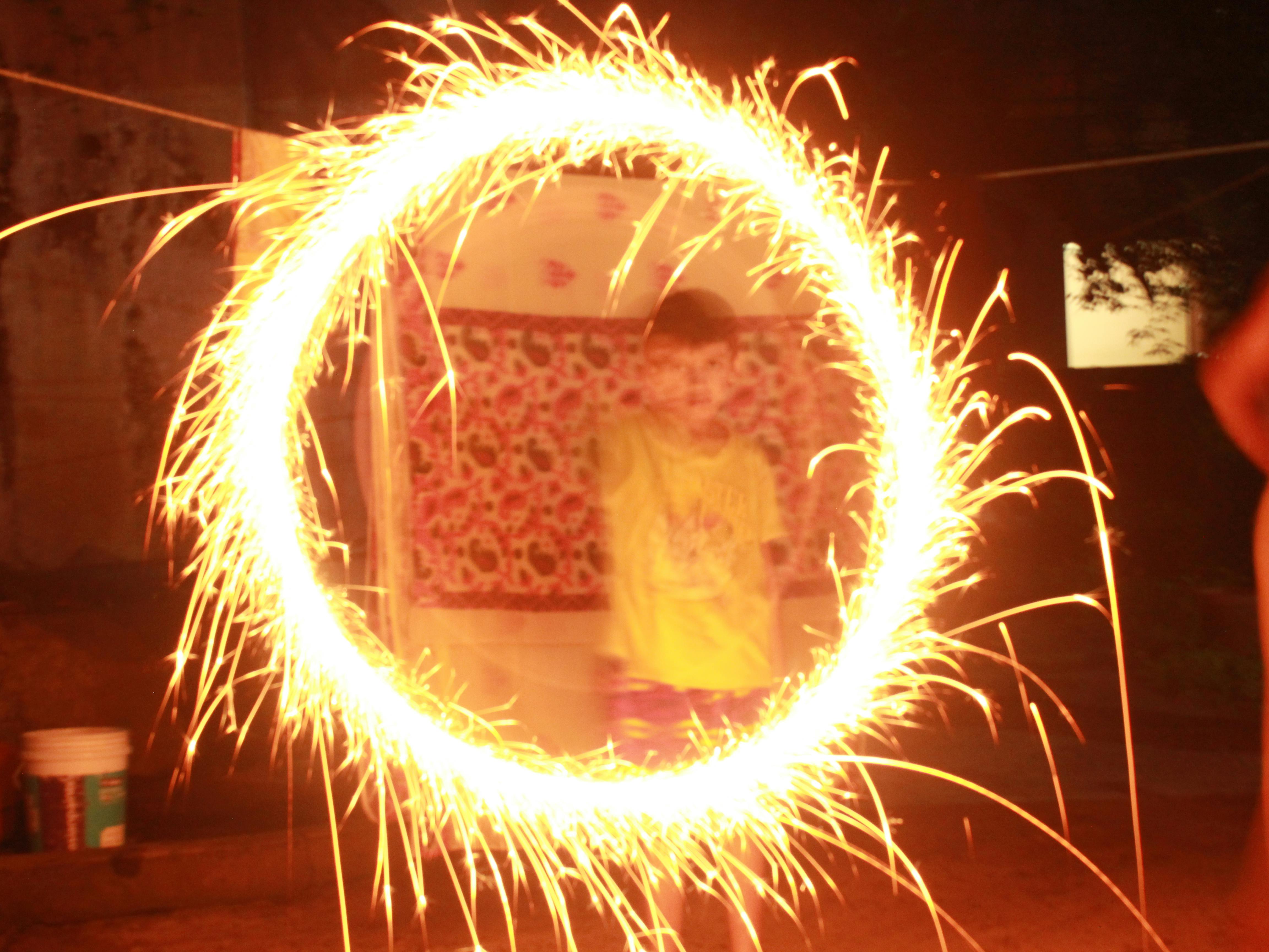 Free stock photo of crackers, firecracker, light trails