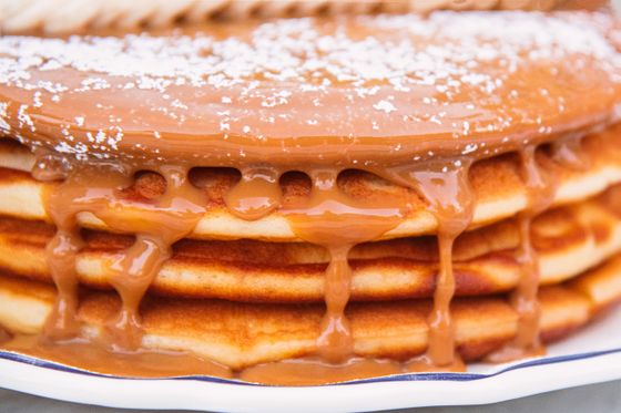 Stack of pancakes with syrup