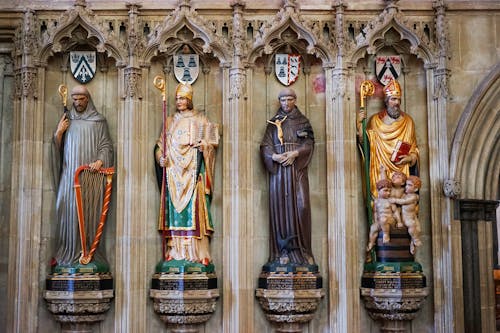Statues Sculpted into the Nave of a Church