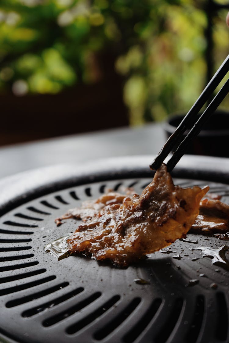 Cooking Meat On The Griller