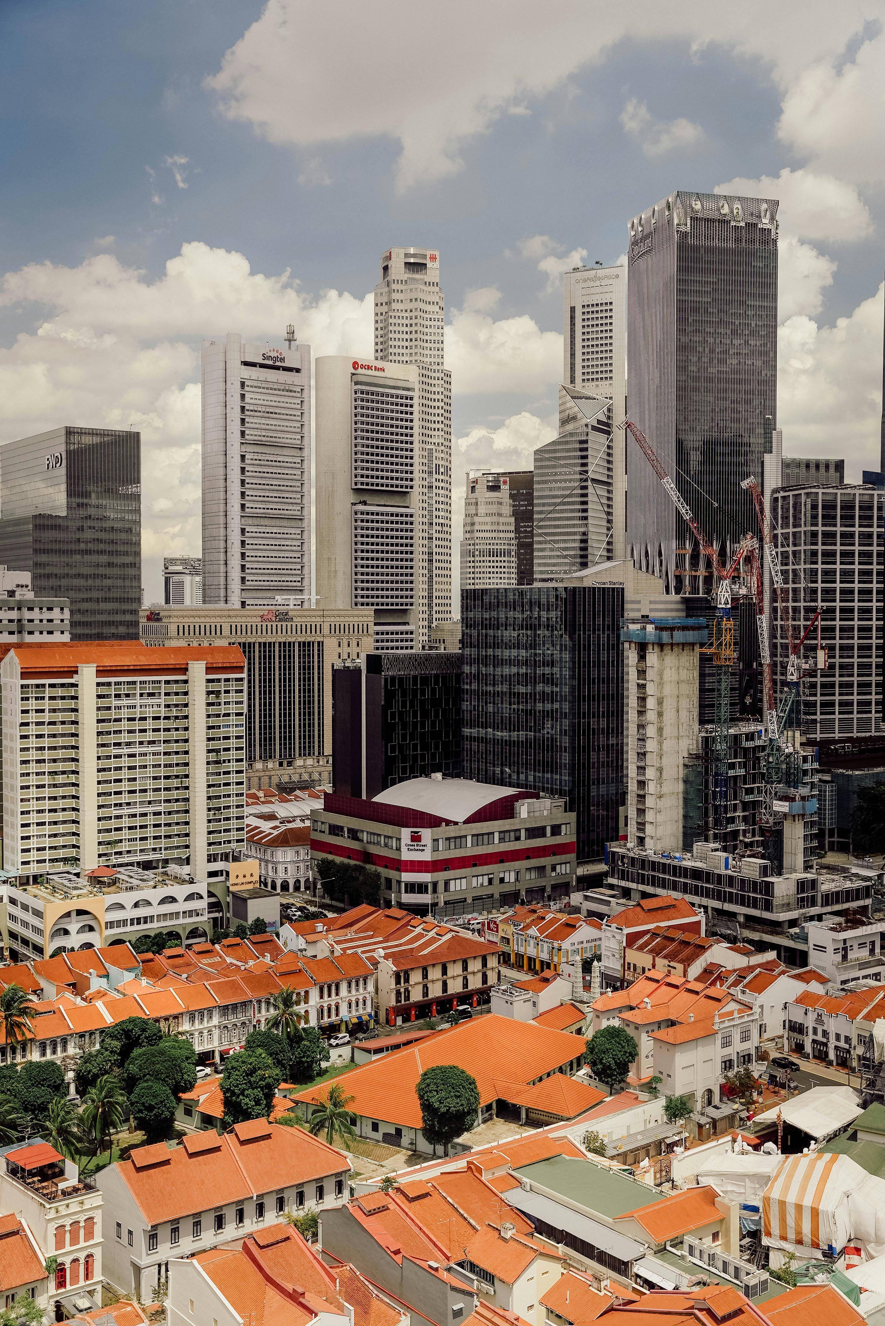 modern and old buildings in cityscape