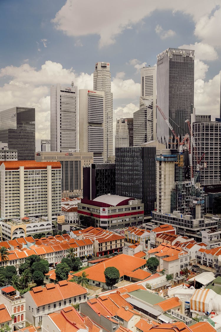 Modern And Old Buildings In Cityscape