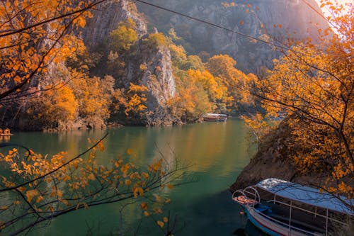 Wide Angle View of a Lake in the Valley