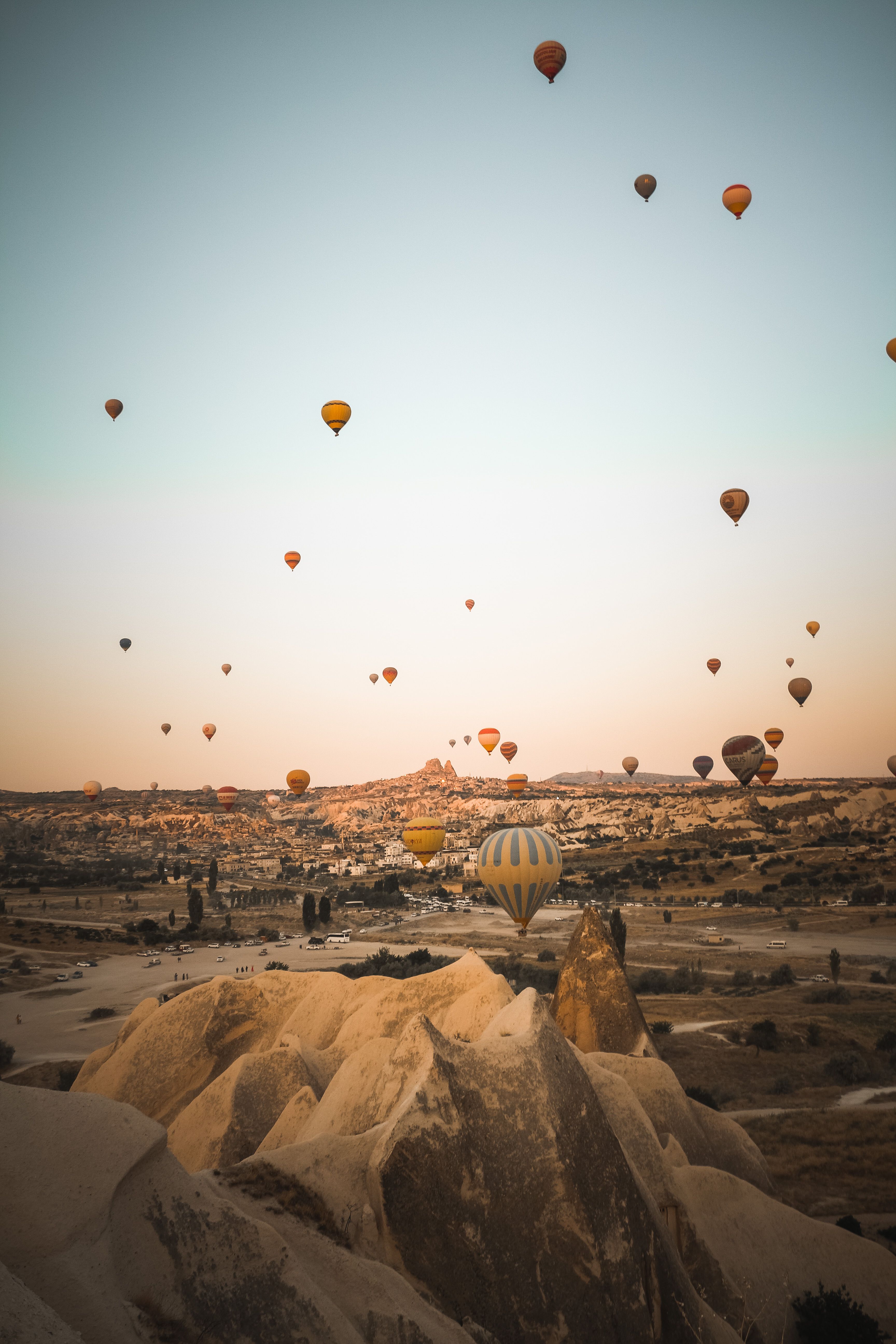 Hot Air Balloon in Blue Sky · Free Stock Photo